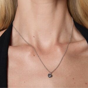 Coach Silver Heart Pendant Necklace